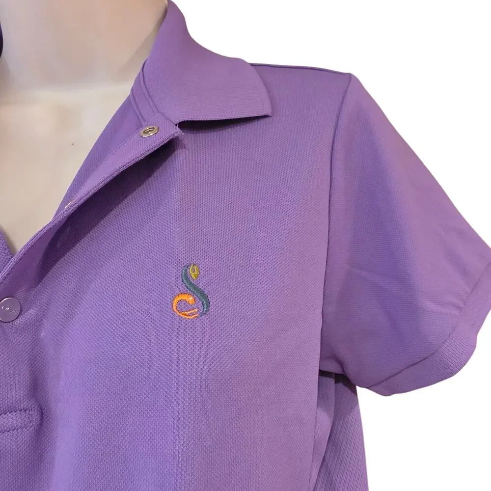 NWT Ralph Lauren and Swannies collab purple golf polo sz S